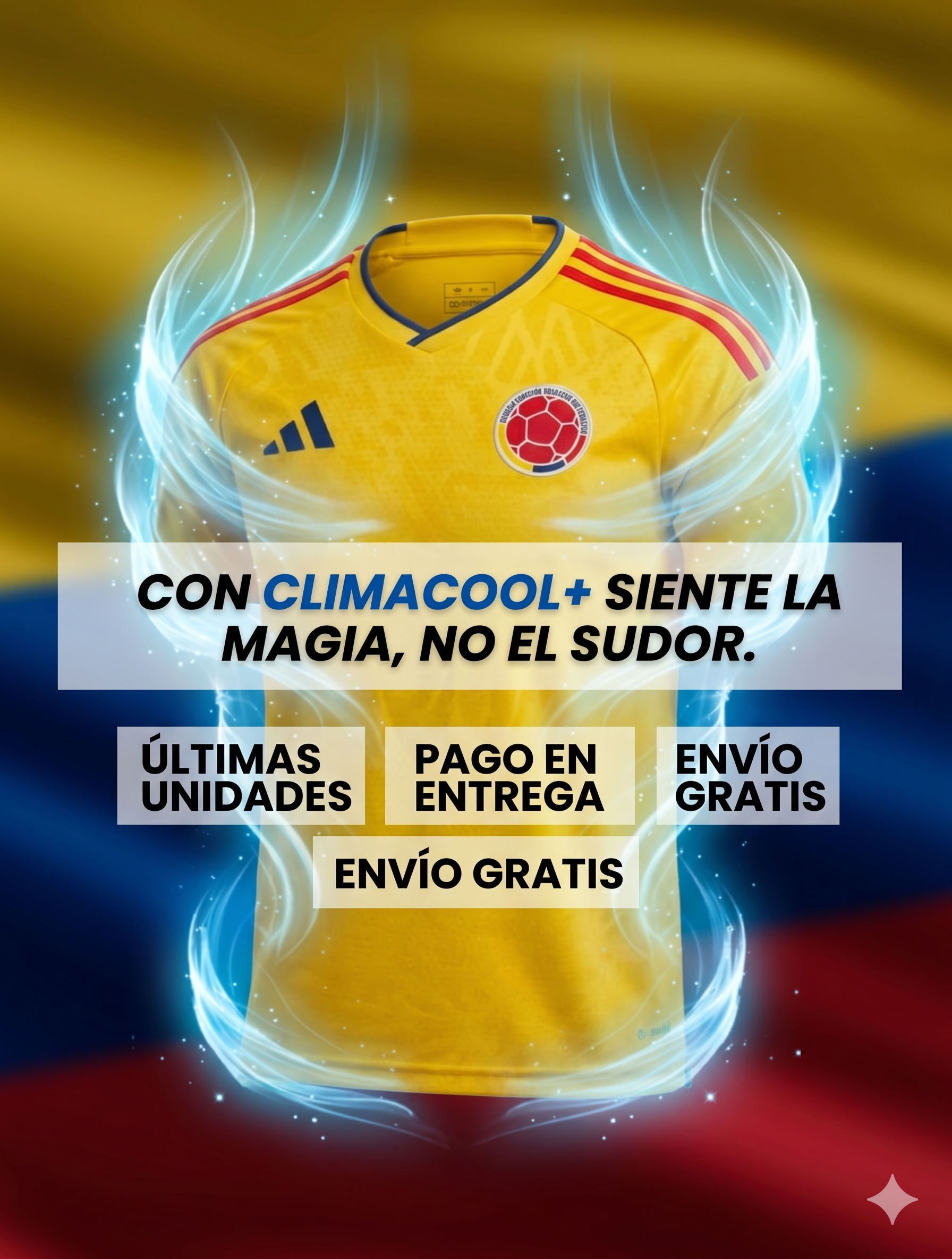 [PROMO: ÚLTIMAS UNIDADES] CAMISETA DE COLOMBIA 1.1 ENCAUCHETADA+ENVIO GRATUITO-PAGA A LA RECEPCIÓN